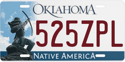 OK license plate 525ZPL