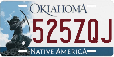 OK license plate 525ZQJ