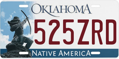 OK license plate 525ZRD