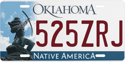 OK license plate 525ZRJ