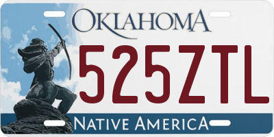 OK license plate 525ZTL