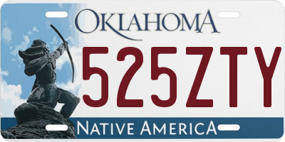 OK license plate 525ZTY