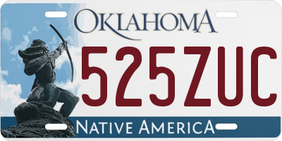 OK license plate 525ZUC