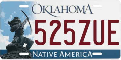 OK license plate 525ZUE