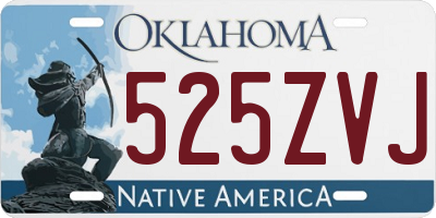 OK license plate 525ZVJ