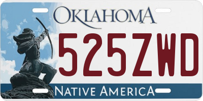 OK license plate 525ZWD