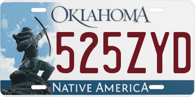 OK license plate 525ZYD