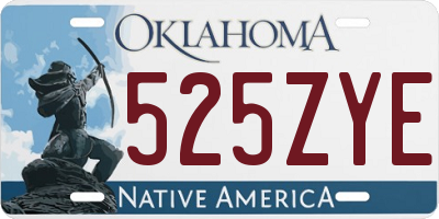 OK license plate 525ZYE