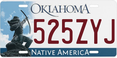 OK license plate 525ZYJ