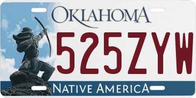 OK license plate 525ZYW