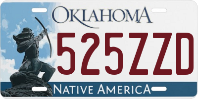 OK license plate 525ZZD