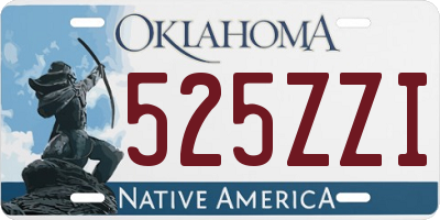 OK license plate 525ZZI