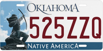 OK license plate 525ZZQ