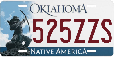 OK license plate 525ZZS