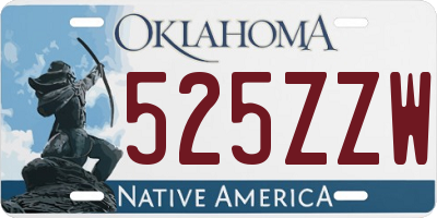 OK license plate 525ZZW