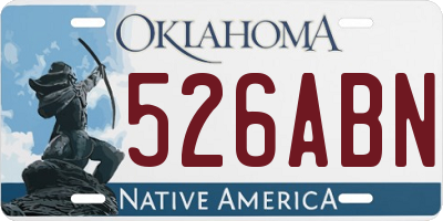 OK license plate 526ABN