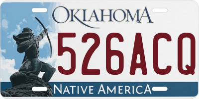 OK license plate 526ACQ