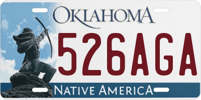 OK license plate 526AGA