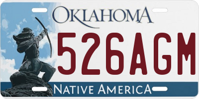 OK license plate 526AGM
