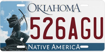 OK license plate 526AGU