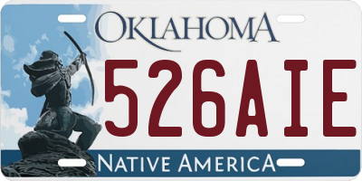 OK license plate 526AIE