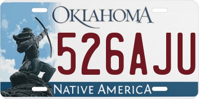 OK license plate 526AJU