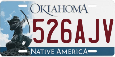 OK license plate 526AJV