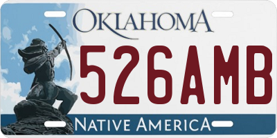 OK license plate 526AMB