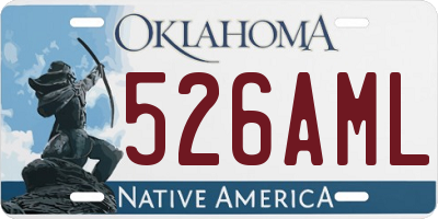 OK license plate 526AML