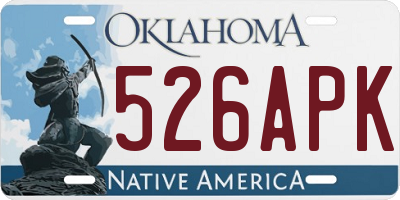 OK license plate 526APK