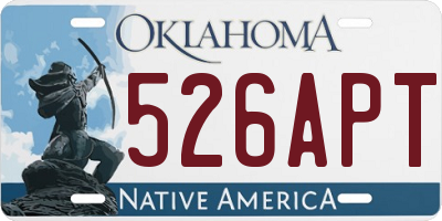 OK license plate 526APT