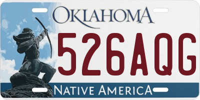 OK license plate 526AQG
