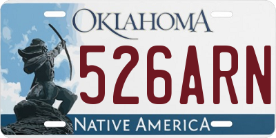 OK license plate 526ARN