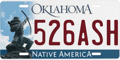 OK license plate 526ASH