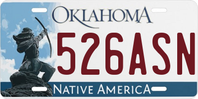 OK license plate 526ASN
