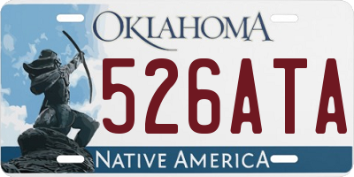 OK license plate 526ATA