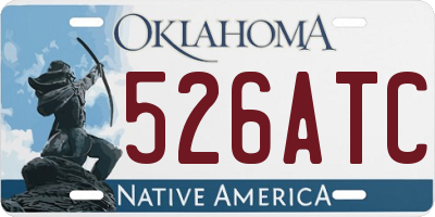OK license plate 526ATC