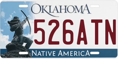 OK license plate 526ATN