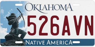 OK license plate 526AVN