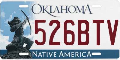 OK license plate 526BTV