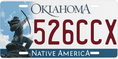 OK license plate 526CCX