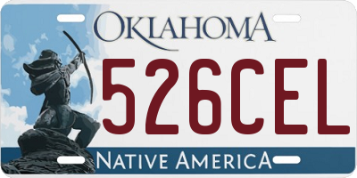 OK license plate 526CEL