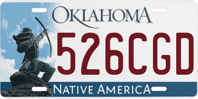 OK license plate 526CGD