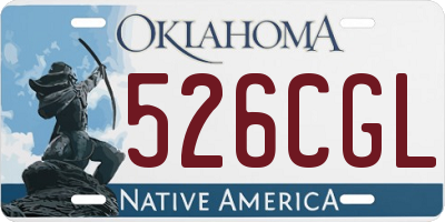 OK license plate 526CGL