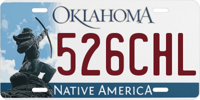 OK license plate 526CHL