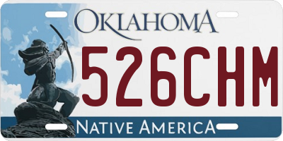 OK license plate 526CHM