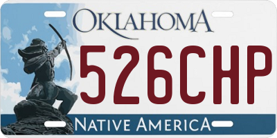 OK license plate 526CHP