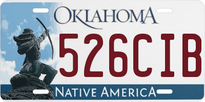 OK license plate 526CIB