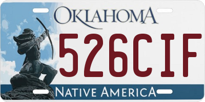 OK license plate 526CIF