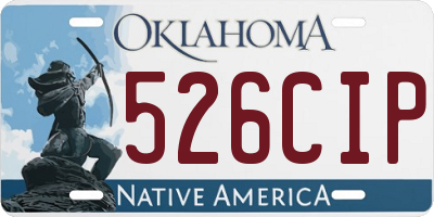 OK license plate 526CIP